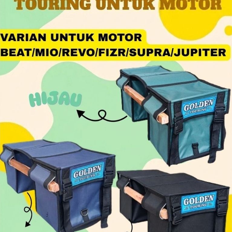 Tas Srandul Obrok Touring Motor untuk Scoopy Vario 150 NMAX PCX Aerox warna biru