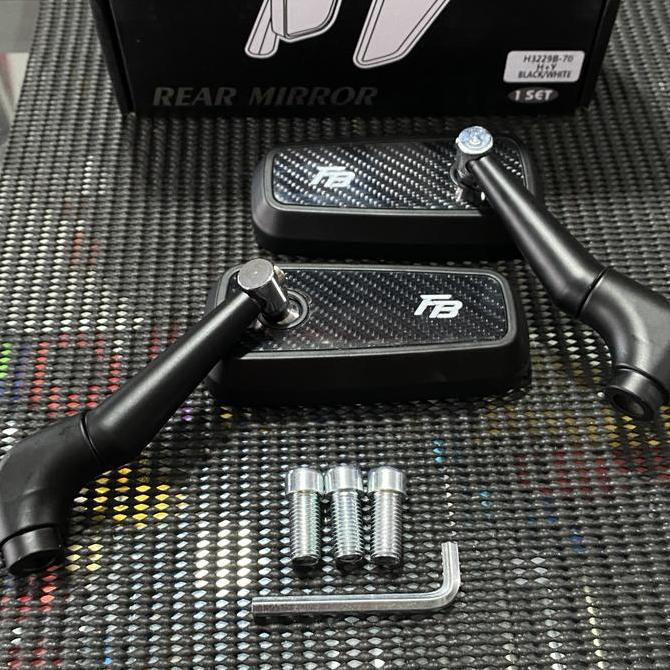 BEBAS ONGKIR - SPION FAST BIKES H2C BLACK UNIVERSAL 1 SET