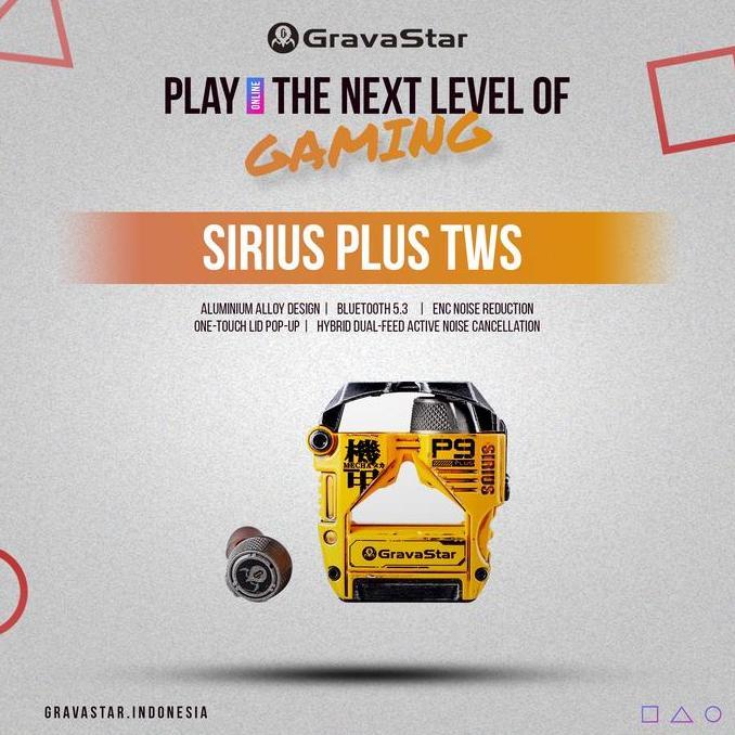 GravaStar Sirius Plus P9 ANC TWS Earbuds Battle-Worn Yellow Bluetooth Wireless Earphone Headset