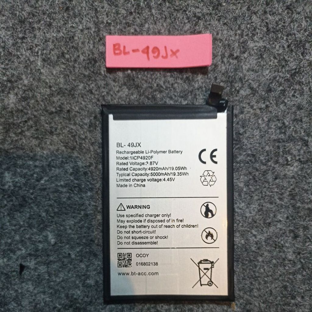 BATRAI INFINIX MODEL BL-49JX INFINIX NOT 10 PRO/ NOT 11S/INFINIX ZERO 5G/INFINIX HOT 30/ INFINIX HOT
