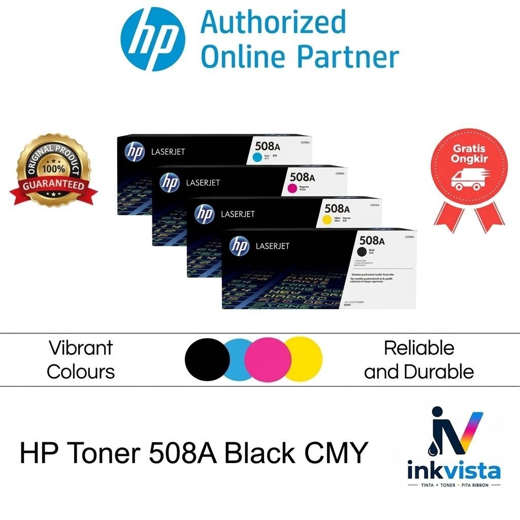 Toner 508A CF360A CF361A CF362A CF363A Black Color untuk Printer HP LaserJet Enterprise M552 M553 M5