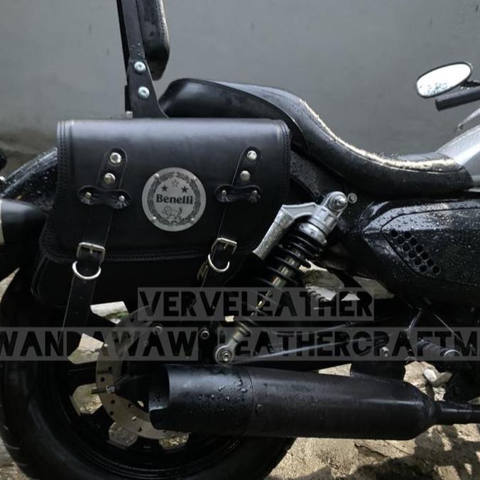 TERMURAH - Sidebag benelli evo 200 , tas samping , tas kulit , benelli, motobi