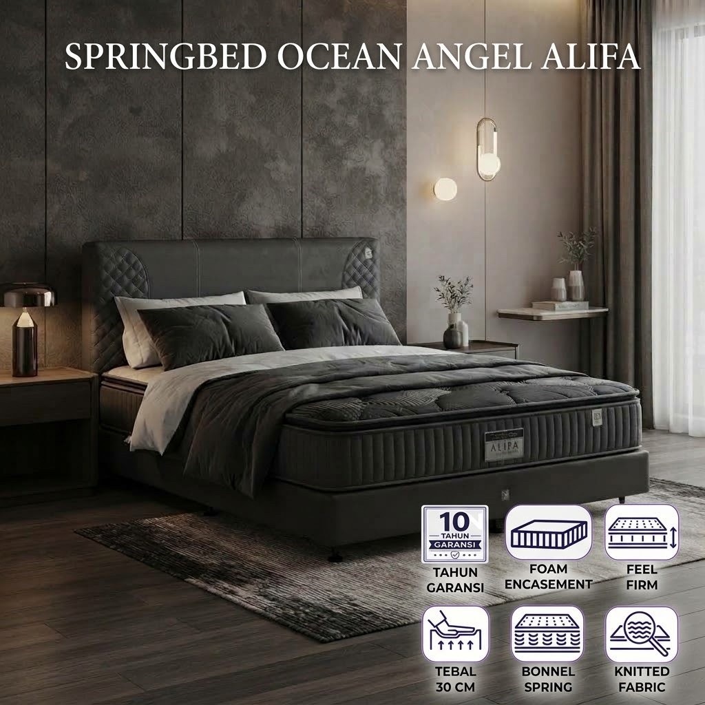 Kasur Pegas Springbed Ocean Angel Alifa 30 cm Bonnel Springbed / Matras Alifa Springbed Angel Kasur 