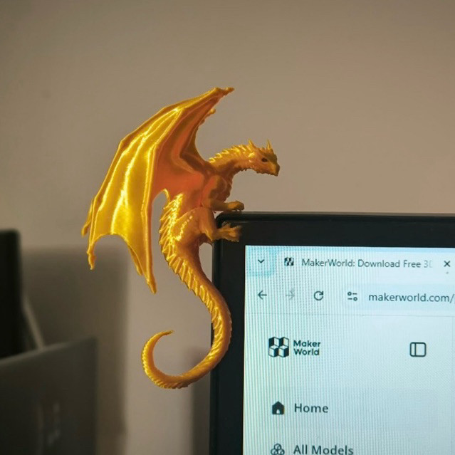 Naga Mini Monitor Figure  Mini Dragon Lucu Dekorasi Meja & Aksesoris Monitor Unik Fantasy