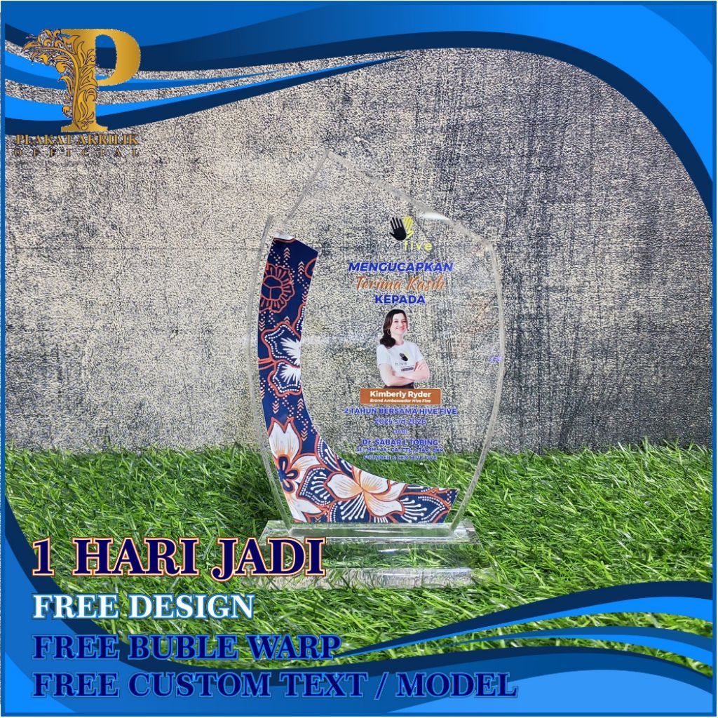 Plakat Akrilik Custom | Plakat Penghargaan| Plakat Akrilik Penghargaan | Plakat Akrilik Murah