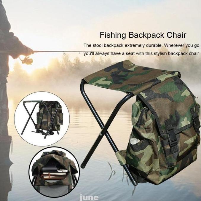 TERMURAH - Kursi Tas Lipat Kursi Outdoor TAS RANSEL KURSI LIPAT MANCING CAMPING