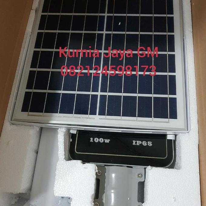 PJU Solar Panel LED 100 watt SMD5730 All in One/Pju Tenaga Surya 100w Lampu Jalan Tenaga Surya Set