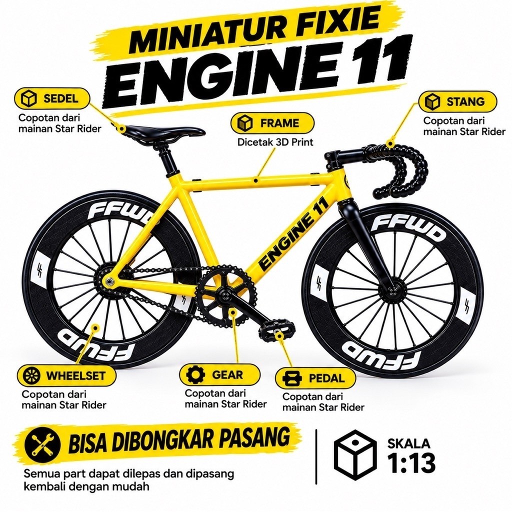 Miniatur fixie ENGINE11