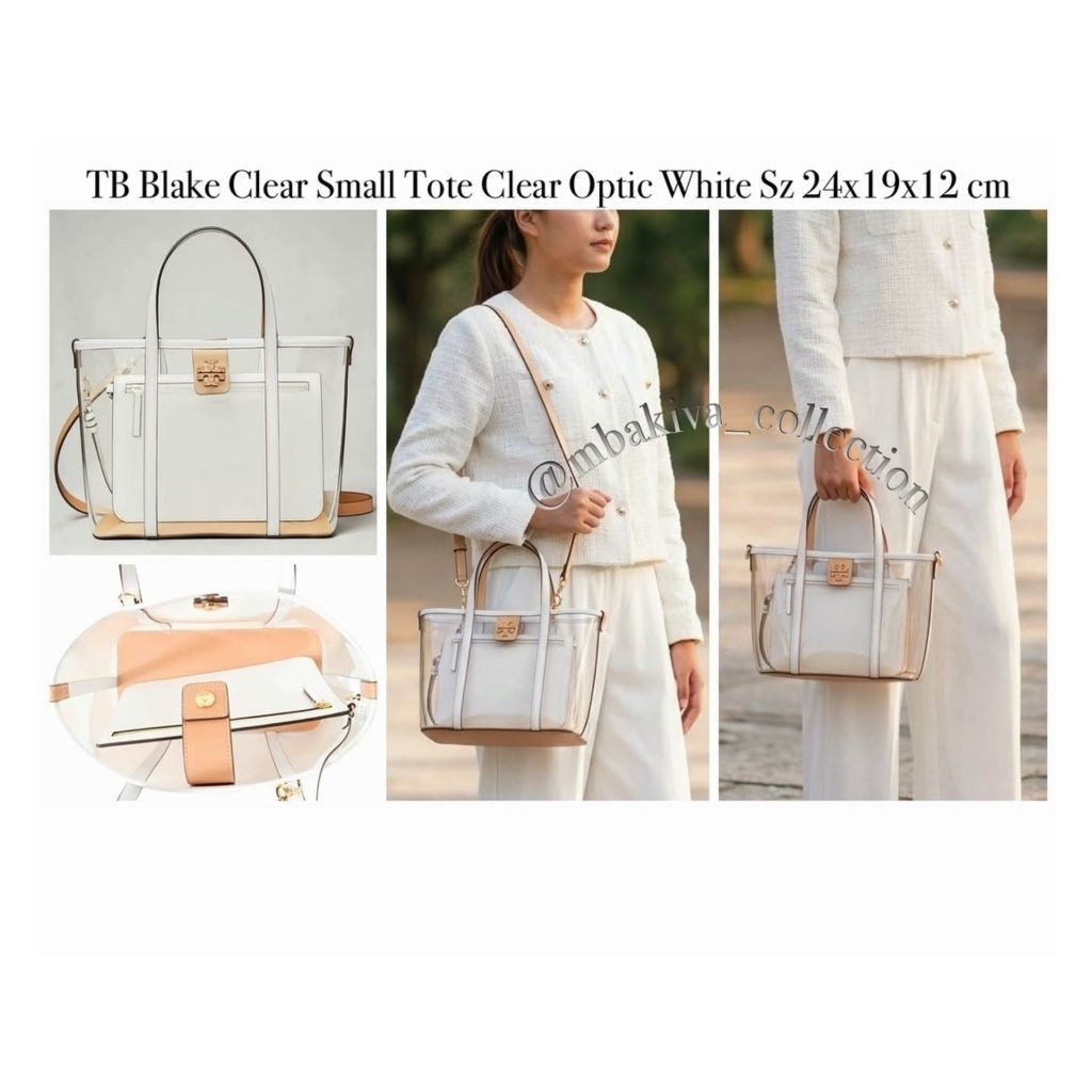 Blake Clear Small Tote Clear Optic White