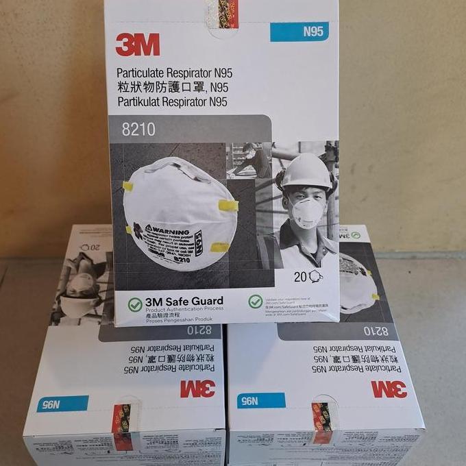 Masker 3M 8210 N95 Respirator/Masker 3M N95  8210/ Masker 3M 8210
