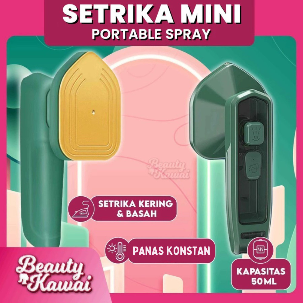 Setrika Portable Travel Mini Ironing Alat Elektrik Semprotan Sprayer