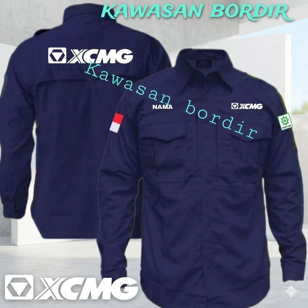 Premium kemeja tactical XCMG alat berat seragam XCMG alat berat baju XCMG pdh XCMG kemeja alat berat