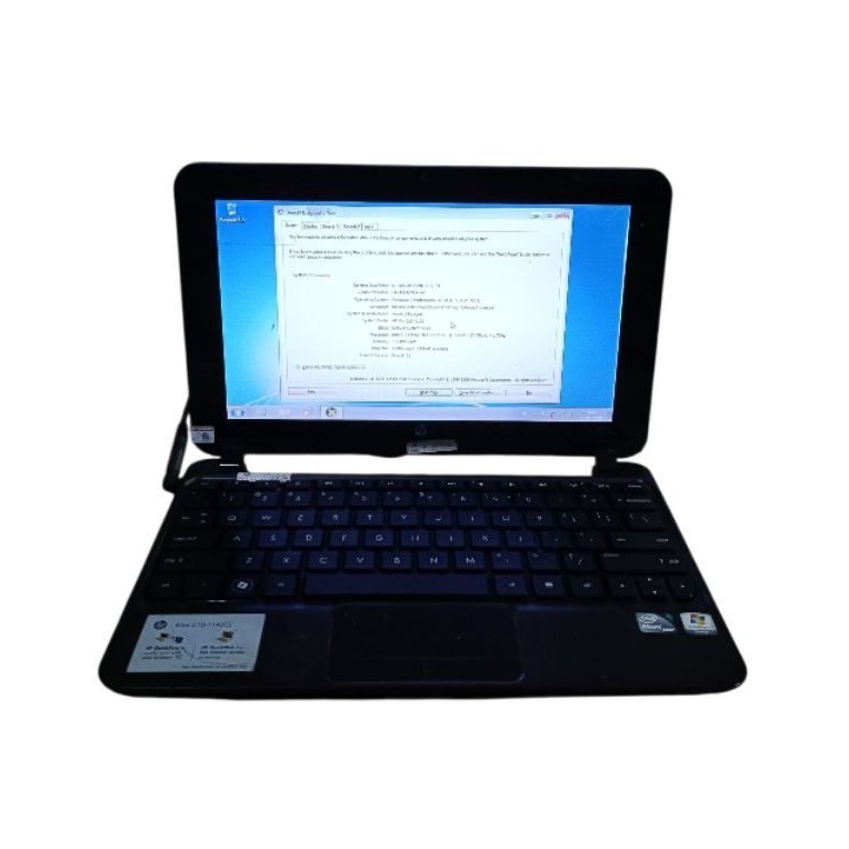 Notebook HP mini 210-1100 Intel® Atom™ CPU N455 - Mesin Hidup Normal - LCD Normal - RAM 1GB - HARDIS