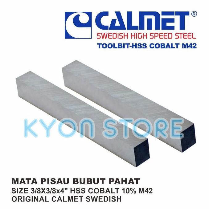 Mata Pisau Bubut Pahat Size 3/8X3/8X4 Hss Cobalt 10 M42 Calmet Swedish