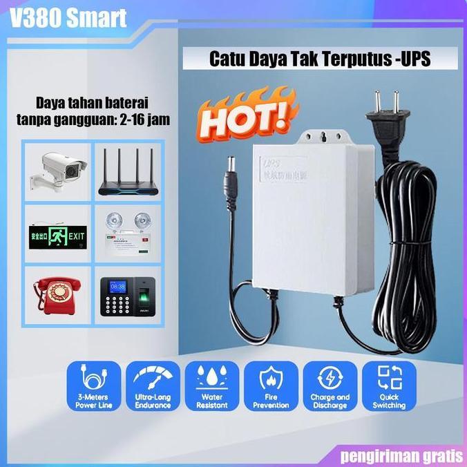 [terlaris] LUXARA UPS 12V 1.5A Mini UPS Baterai Cadangan - Anti Mati Listrik untuk WiFi Router Modem