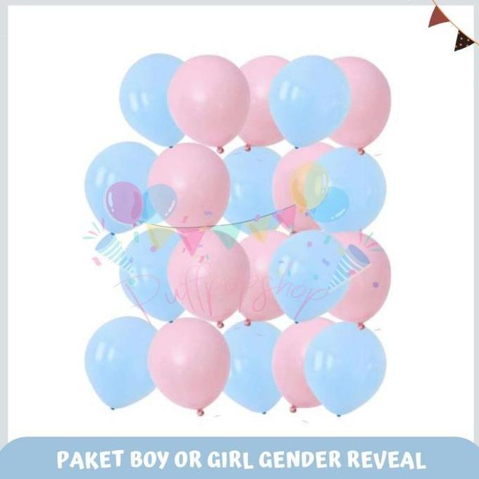 Paket Dekorasi Gender Reveal Boy Or Girl / Gender Reveal Decoration Aesthetic