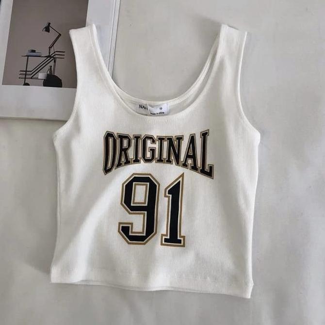 CROP TOP / TANK TOP RAJUT WANITA IMPORT STYLE KOREA 4022
