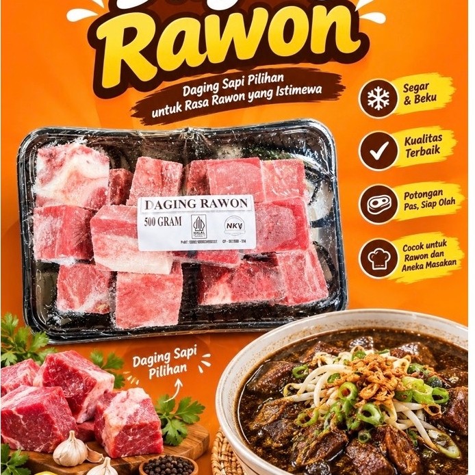 Daging Rawon 500gr - Rawon Sapi