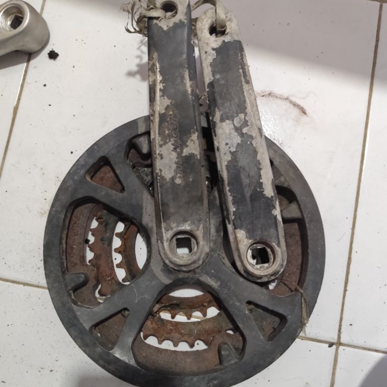 crank sr suntour alloy chainring copotan precision trekking sepeda jepang