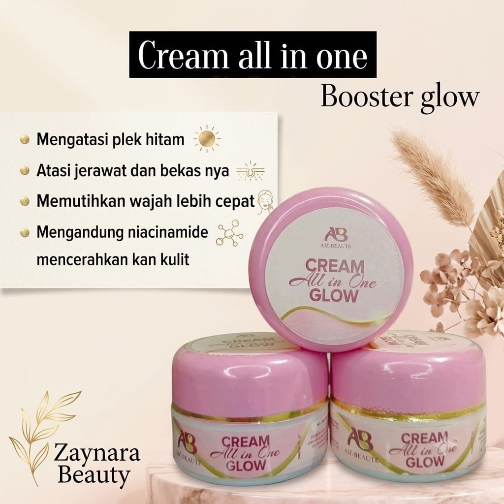 (COD) Azz Beaute Krim All in One Rcb Glow Rc Booster Whitening Glowing Krim Original