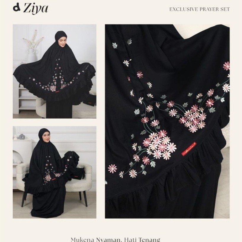 Dannis d'Ziya Prayer Set Mukena Setelan Remaja dan Dewasa Bahan Katun Rayon Adem