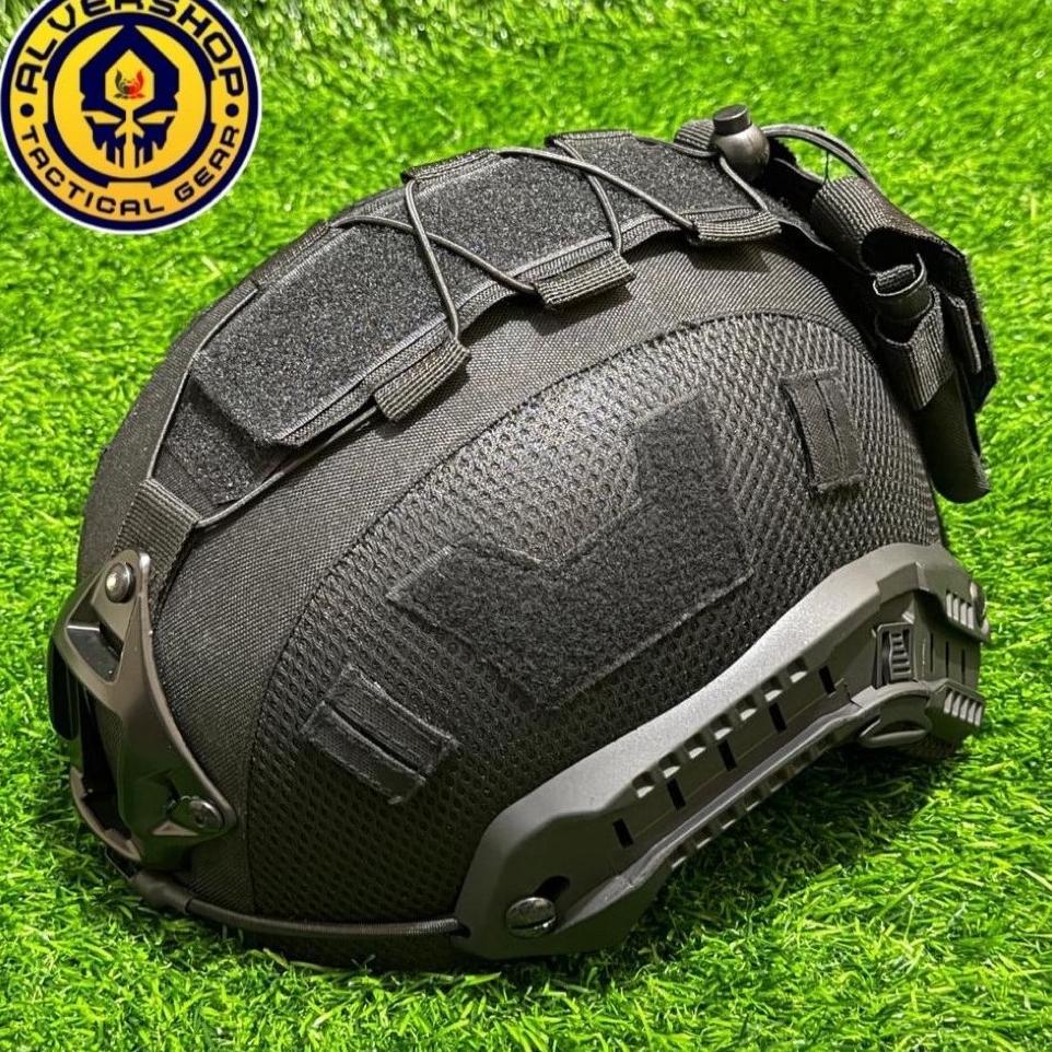 Helm Tactical Kevlar Balistic Lev 3A Fullcover Custom Hitam