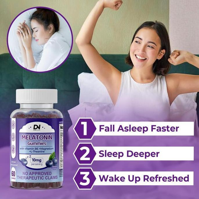 Max- Melatonin Gummies 10Mg Anda Dapat Tertidur Dengan Nyaman Dan Tenang, Mengatasi Insomnia, Mening