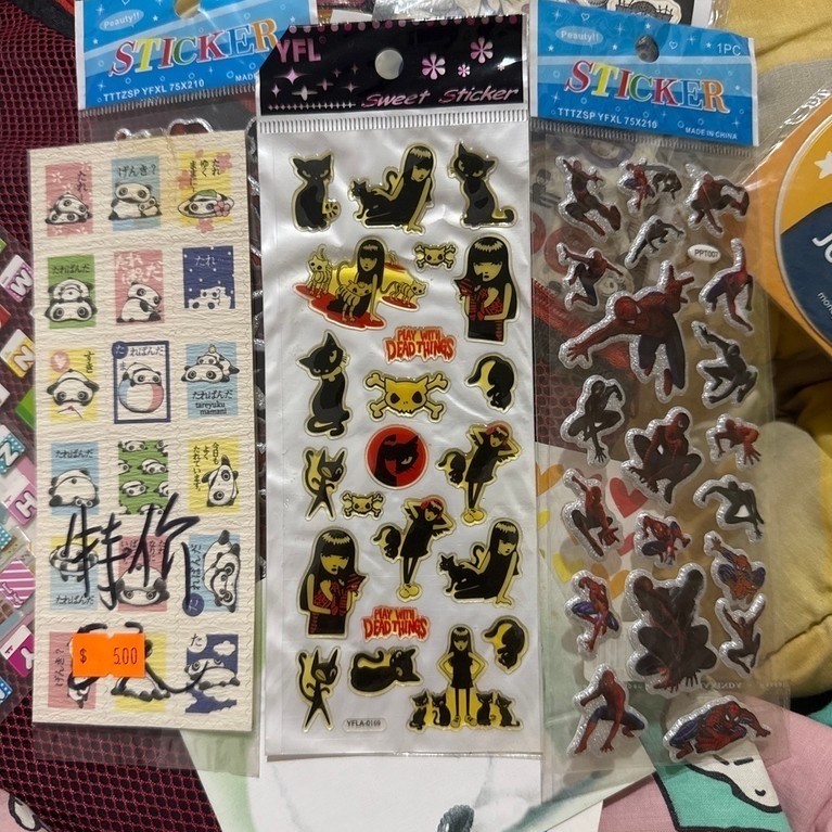 TARE PANDA SAN-X EMILY THE STRANGE SPIDERMAN STICKER