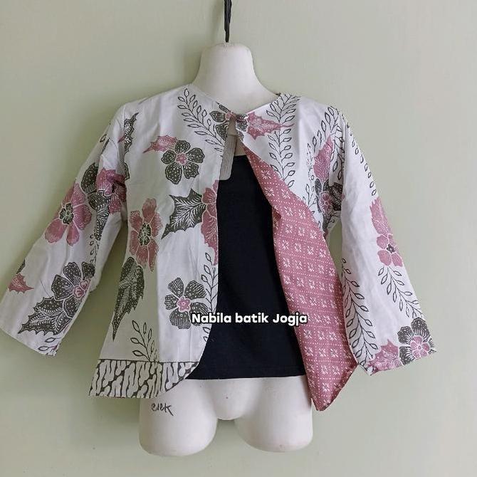 OUTER LENGAN PANJANG /BOLERO LENGAN PANJANG MOTIF BOLAK BALIK/ Blazer Wanita/  Cardigan  batik Katun
