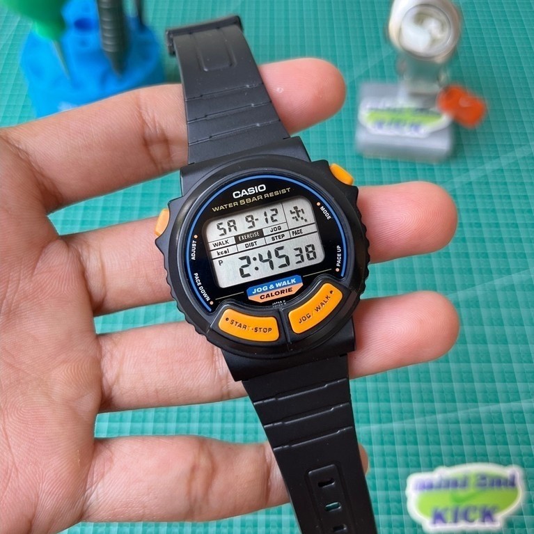 Vintage Rare CASIO JC-11 JOG & WALK Digital Watch, Jam Casio Vintage Digital