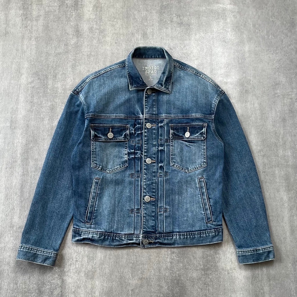 INDIGO SPAO Type II Denim Jacket Size Ontag L fit XL 67x59