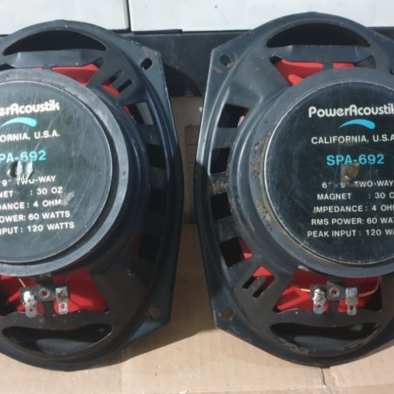 1pasang speaker oval 6x9inch 2way power acoustik spa692 second bekas normal siap pakai sudah di tes