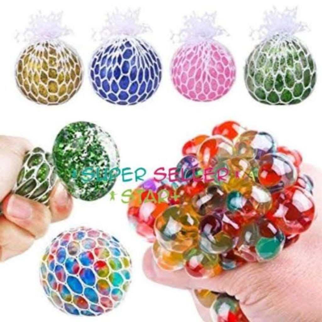Stress Ball SQUISHY Mesh ball squishy rainbow pelangi besar mainan anti stress squishy
