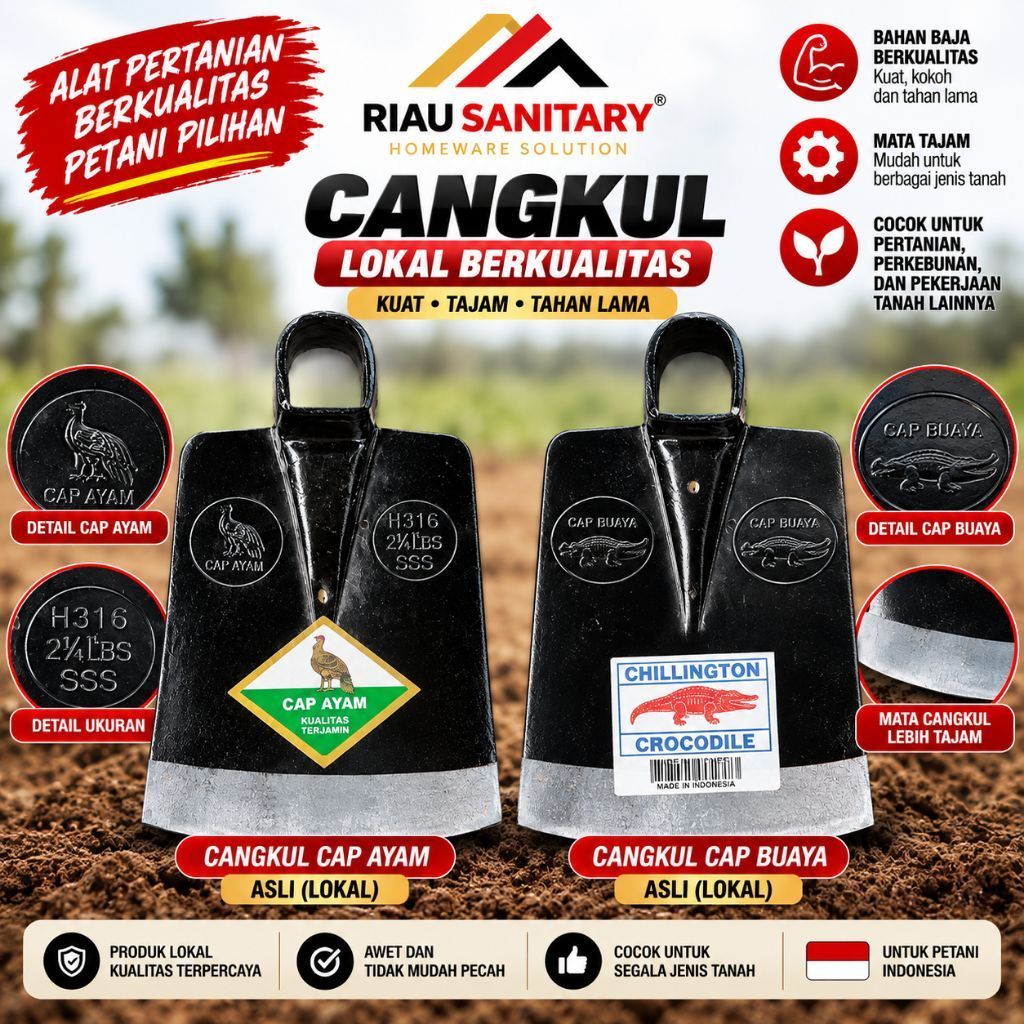 cangkul cap buaya - cangkul ayam jago