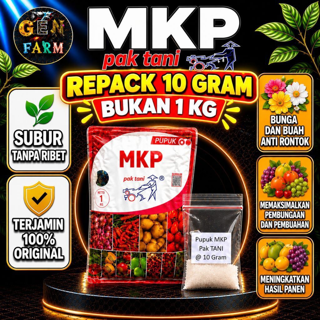 Pupuk MKP Pak Tani Repacking Pupuk MKP Repack 10 Gram Pupuk Buah Pupuk Bunga