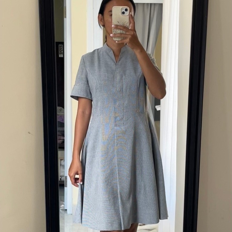 PRELOVED Grey Elegance Dress