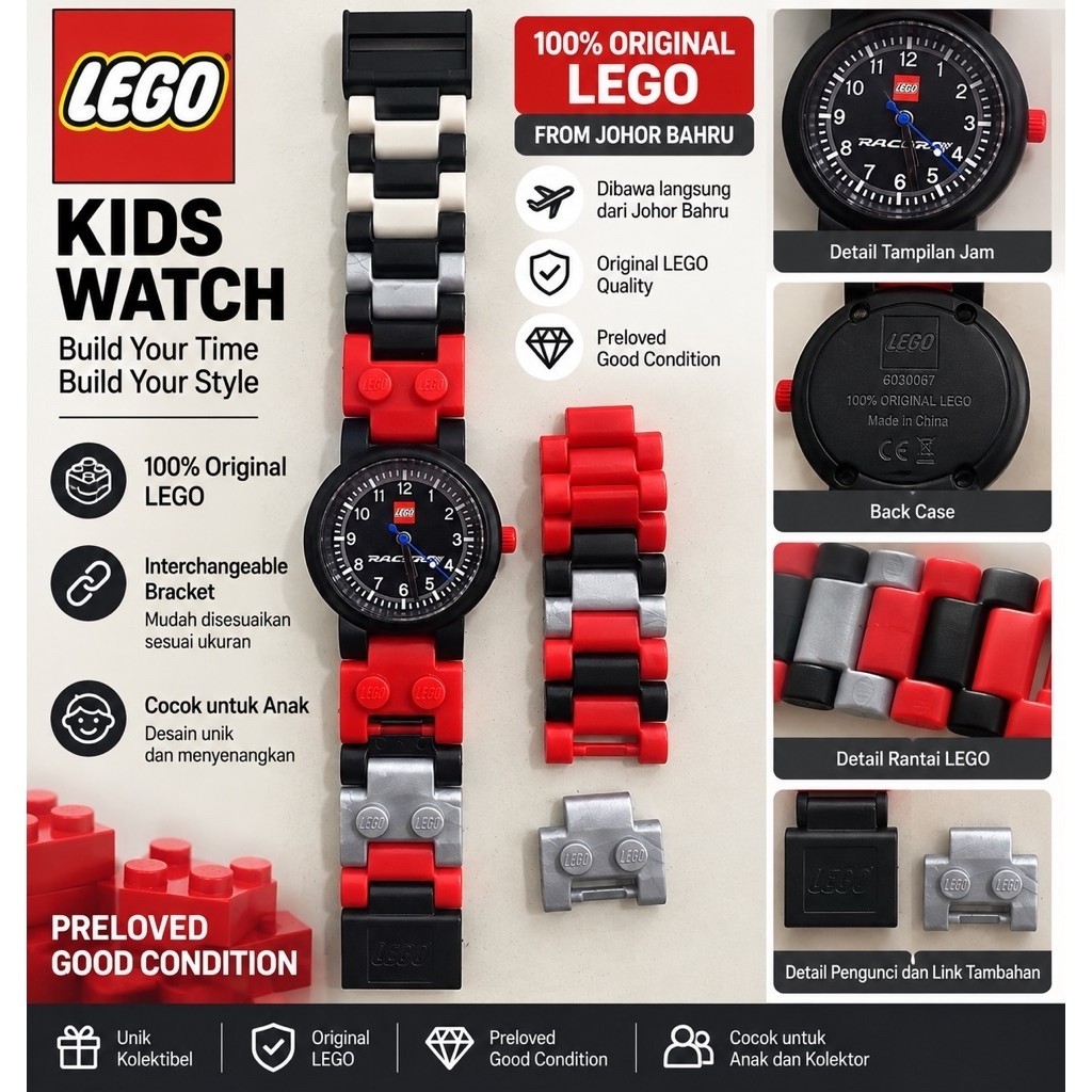 [PRELOVED] Jam Tangan LEGO Kids Watch Original Legoland Johor Bahru Malaysia (Collectible item)