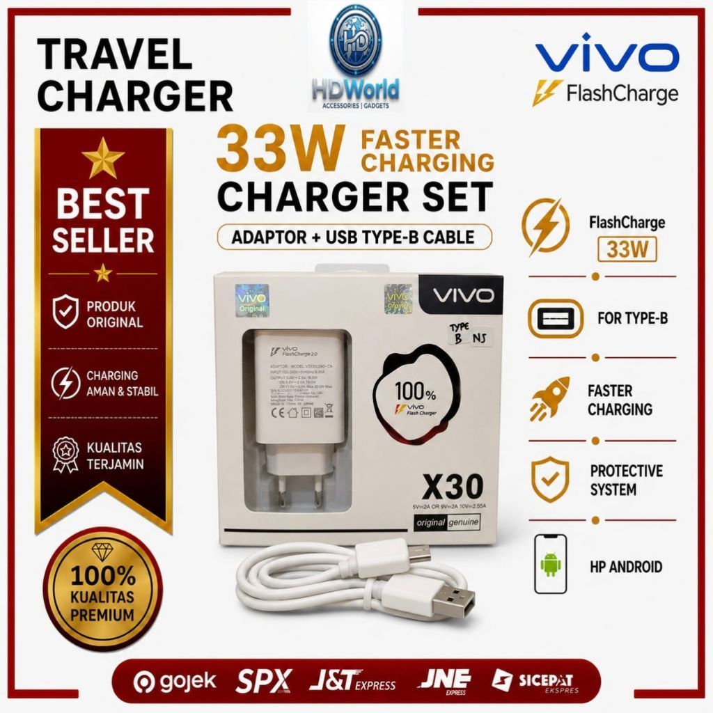 Travel charger Vivo 33w 100%