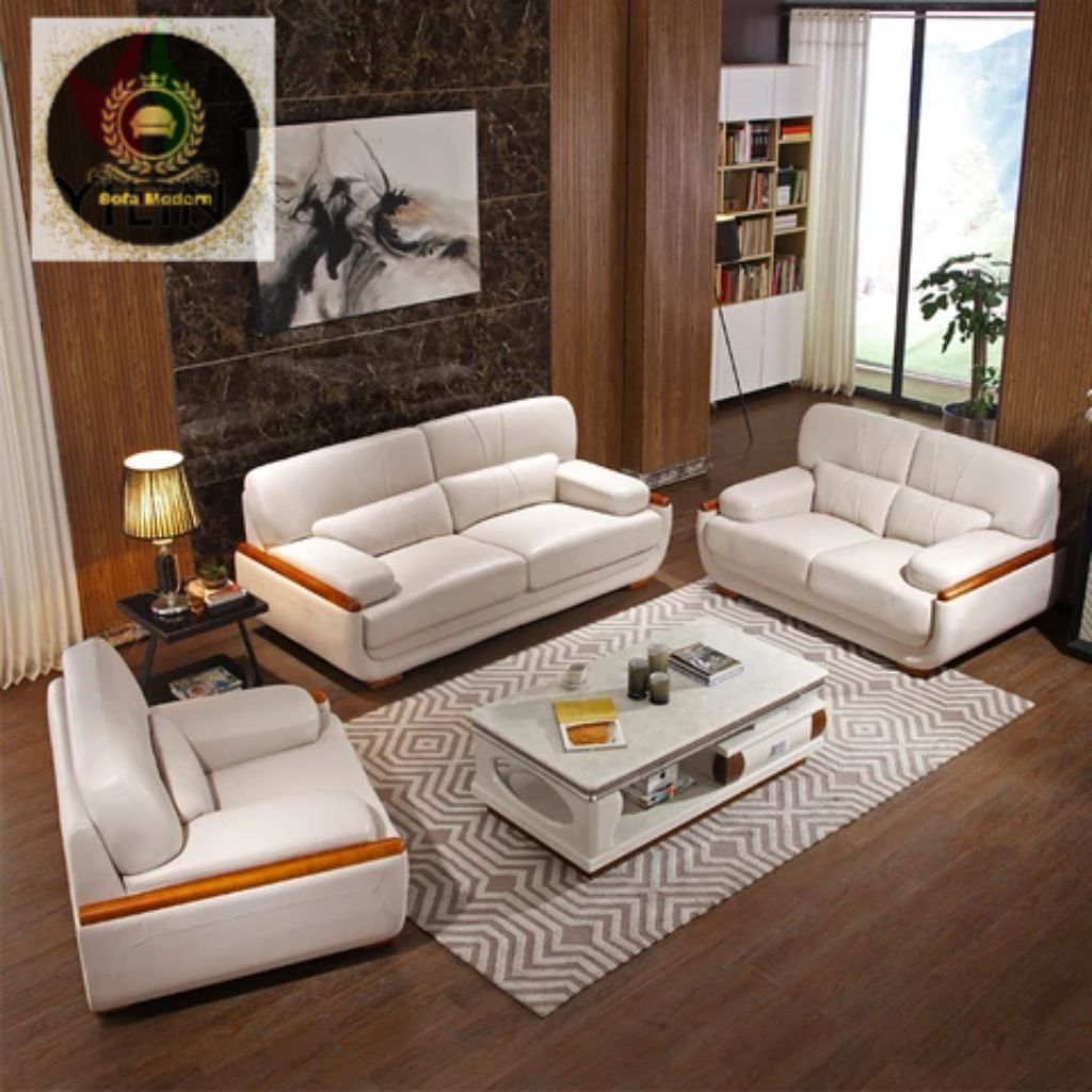 Sofa Set Kulit 221 Minimalis Ruang Tamu Super Elegan