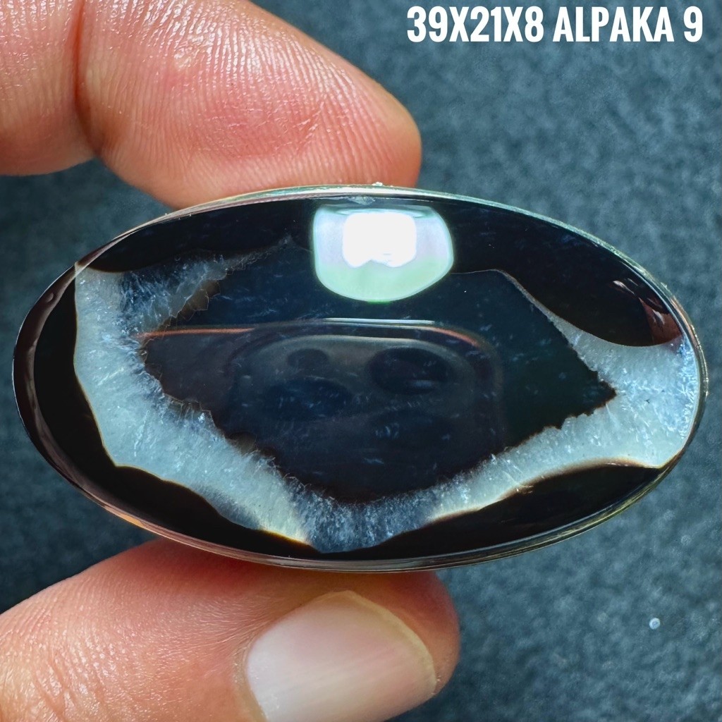 Cincin Batu Akik Natural Black Solomon (Asli Alam)
