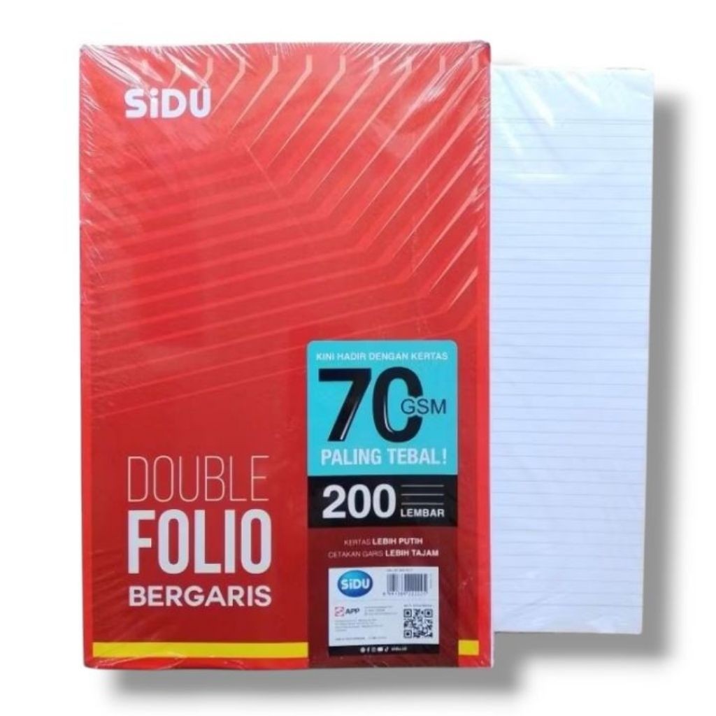 Double folio bergaris 200 lembar SIDU