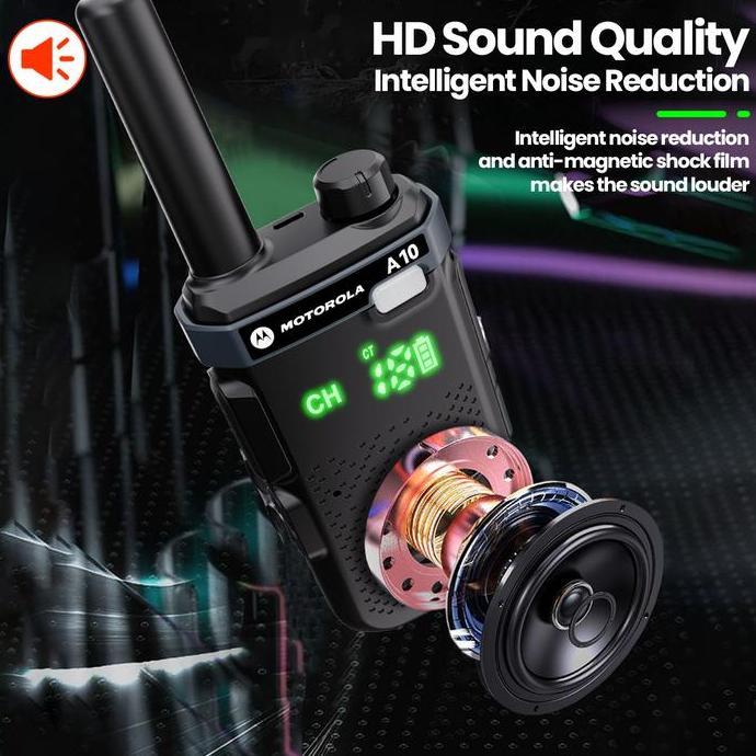 HT Motorola A10 / MOTOROLA Handy Talky Radio HT/ 10Watt IP54 9800MaH Antena Radio HT TWO WAY Radio H