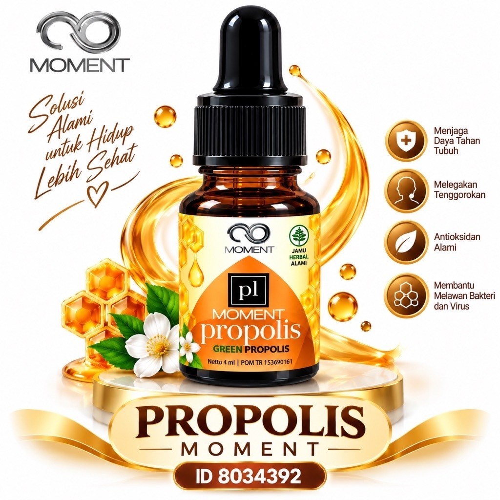 -PROPOLIS MOMENT 100% Original Antibiotik Antivirus Obat Luka