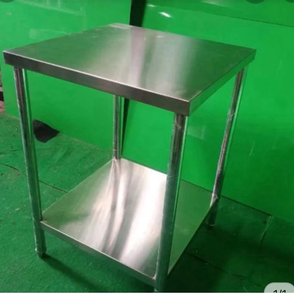 meja stainless uk 80x50x80 cm