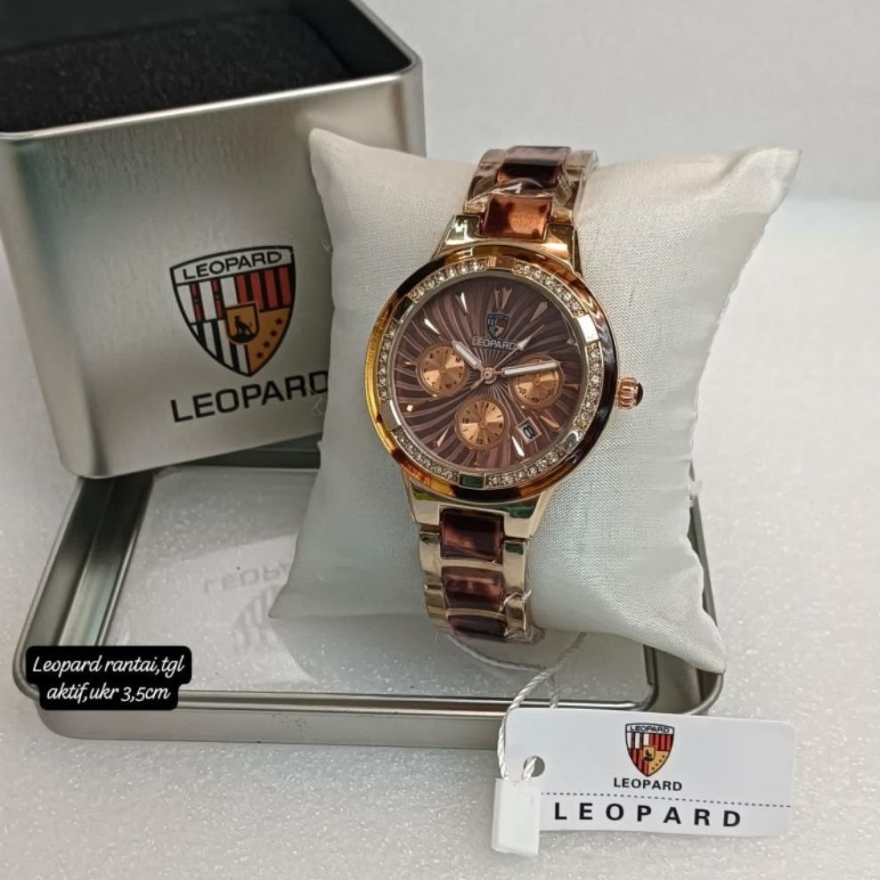 Jam Tangan Leopard Rantai Original Crono Variasi