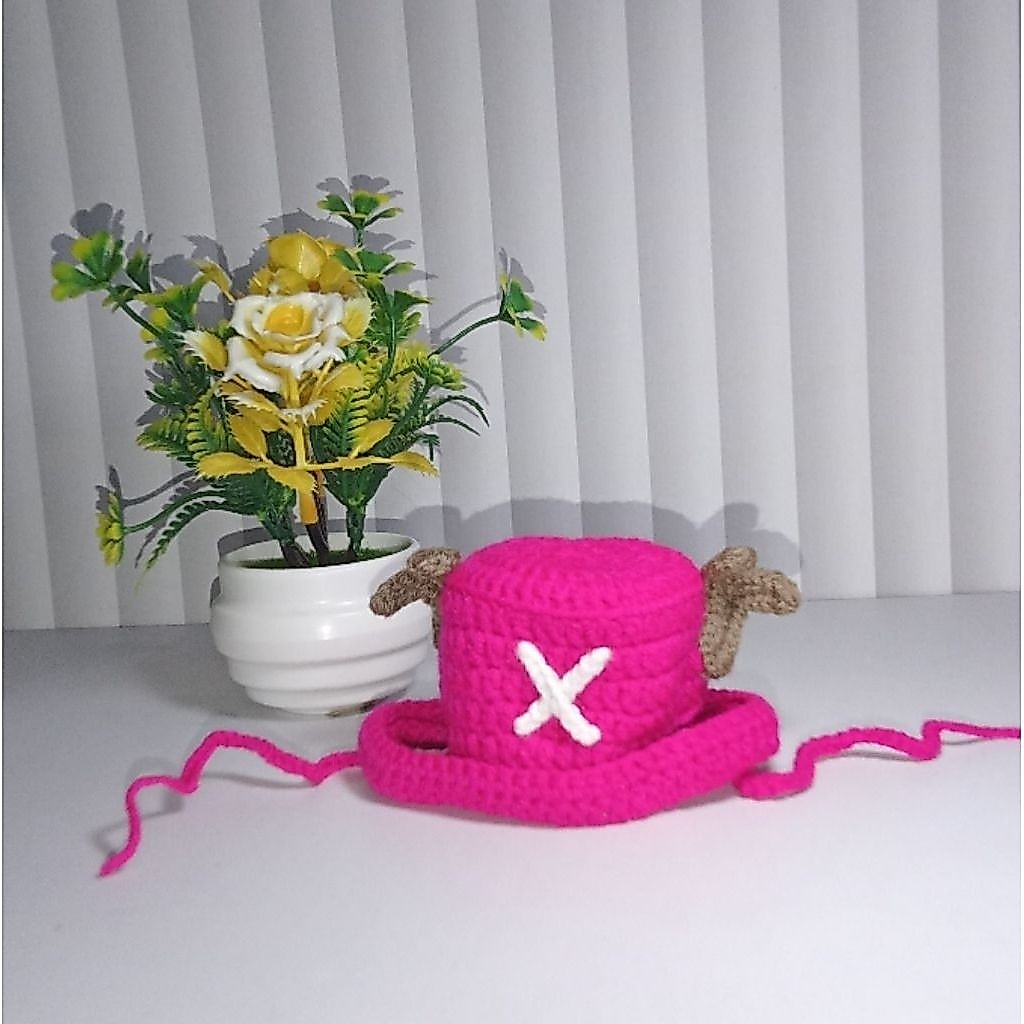 Topi Kucing Rajut model Tony Tony Chopper One Piece