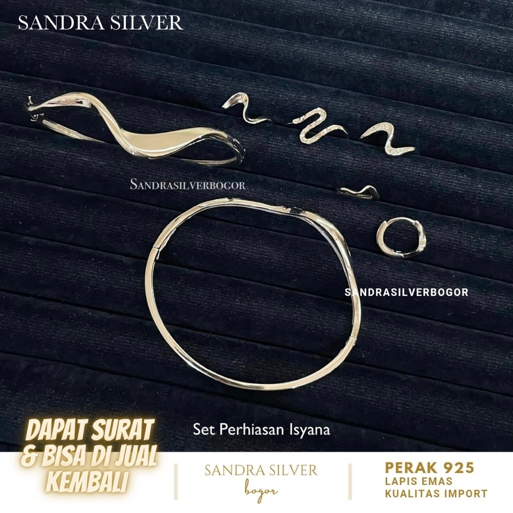 Perhiasan Isyana Perak 925 - Cincin isyana perak 925 - gelang isyana perak 925 - Anting isyana perak