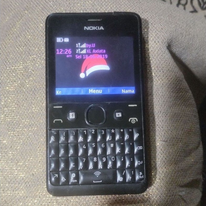 Hp Nokia Asha 210 jadul lawas dual SIM nyala normal sinyal all operator