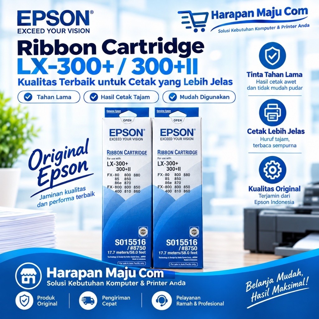Pita Epson Ribbon Catridge LX 300 LX -300 LX 300+ LX 300+II