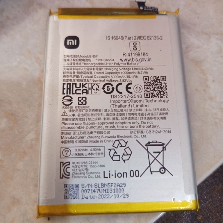 BATERAI BATTERY BATRE BN5F ORIGINAL COPOTAN XIAOMI REDMI A2 POCOO C51 M4 5G